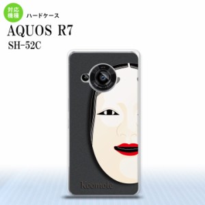 SH-52C AQUOS R7 スマホケース 背面ケース ハードケース 能面 小面 黒 2022年 7月発売 nk-r7-1041