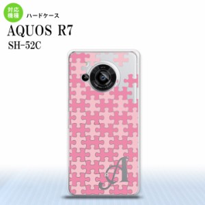 SH-52C AQUOS R7 スマホケース 背面ケース ハードケース パズル ピンク +アルファベット 2022年 7月発売 nk-r7-1210i