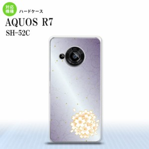 SH-52C AQUOS R7 スマホケース 背面ケース ハードケース 和柄 サクラ 紫 2022年 7月発売 nk-r7-1274