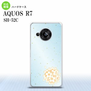 SH-52C AQUOS R7 スマホケース 背面ケース ハードケース 和柄 サクラ 青 2022年 7月発売 nk-r7-1275