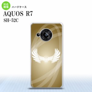 SH-52C AQUOS R7 スマホケース 背面ケース ハードケース 翼 光 ゴールド風 2022年 7月発売 nk-r7-462