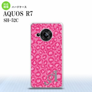 SH-52C AQUOS R7 スマホケース 背面ケース ハードケース 豹柄 B ピンク +アルファベット 2022年 7月発売 nk-r7-892i