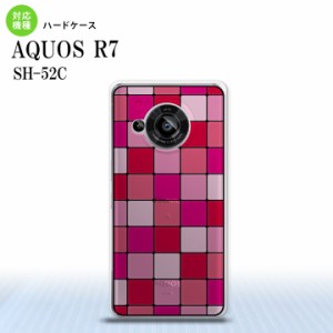 SH-52C AQUOS R7 背面ケース カバー ステンドグラス風 おしゃれ スクエア ピンク ステンドグラス風 かわいい おしゃれ  nk-r7-sg08