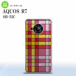 SH-52C AQUOS R7 背面ケース カバー ステンドグラス風 おしゃれ チェック ピンク ステンドグラス風 かわいい おしゃれ  nk-r7-sg10