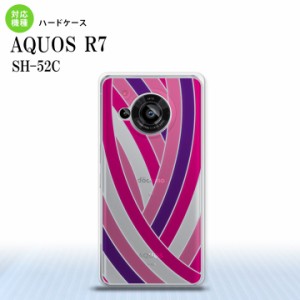 SH-52C AQUOS R7 背面ケース カバー ステンドグラス風 おしゃれ 帯 ピンク ステンドグラス風 かわいい おしゃれ  nk-r7-sg14