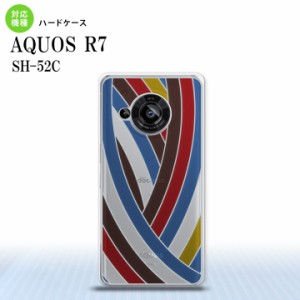 SH-52C AQUOS R7 背面ケース カバー ステンドグラス風 おしゃれ 帯 レッドブルー ステンドグラス風 かわいい おしゃれ  nk-r7-sg17