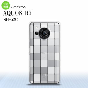 SH-52C AQUOS R7 背面ケース カバー ステンドグラス風 おしゃれ スクエア ホワイト ステンドグラス風 かわいい おしゃれ  nk-r7-sg45