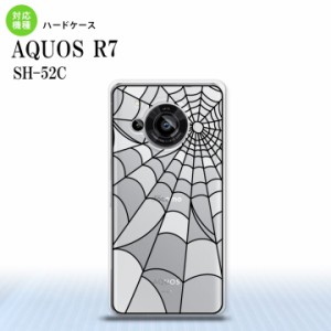 SH-52C AQUOS R7 背面ケース カバー ステンドグラス風 おしゃれ 蜘蛛の巣 ホワイト ステンドグラス風 かわいい おしゃれ  nk-r7-sg49