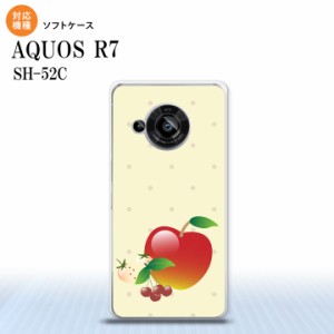 SH-52C AQUOS R7 スマホケース 背面ケースソフトケース フルーツ アップル 赤 2022年 7月発売 nk-r7-tp651