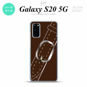 SC-51A SCG01 Galaxy S20 スマホケース ハードケース ベルト 茶 メンズ レディース nk-s20-327