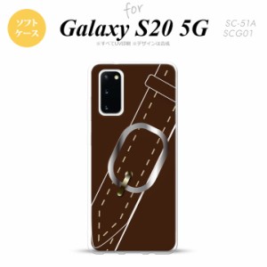 SC-51A SCG01 Galaxy S20 スマホケース ソフトケース ベルト 茶 メンズ レディース nk-s20-tp327