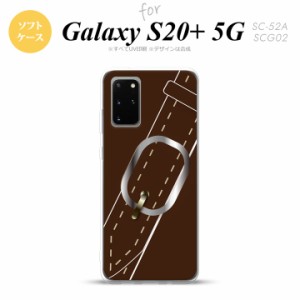 SC-52A SCG02 Galaxy S20+ 5G スマホケース ソフトケース ベルト 茶 メンズ レディース nk-s20p-tp327