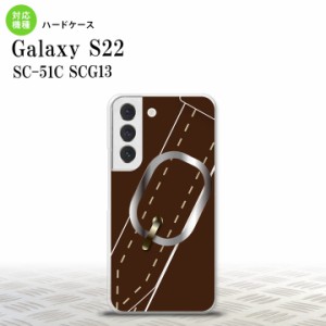 SC-51C SCG13 Galaxy S22 スマホケース 背面ケース ハードケース ベルト 茶 メンズ レディース nk-s22-327