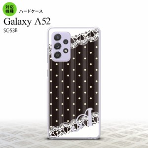 SC-53B Galaxy A52 スマホケース ハードケース ドット レース C 黒 +アルファベット メンズ レディース nk-sc53b-1619i