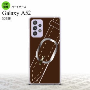 SC-53B Galaxy A52 スマホケース ハードケース ベルト 茶 メンズ レディース nk-sc53b-327