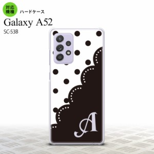 SC-53B Galaxy A52 スマホケース ハードケース ドット レース A 黒 +アルファベット メンズ レディース nk-sc53b-344i