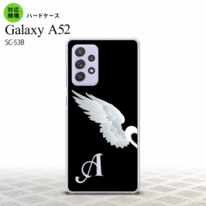 SC-53B Galaxy A52 スマホケース ハードケース 翼 ペア 左 黒 +アルファベット メンズ レディース nk-sc53b-477i
