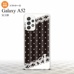 SC-53B Galaxy A52 スマホケース ソフトケース ドット レース C 黒 +アルファベット メンズ レディース nk-sc53b-tp1619i