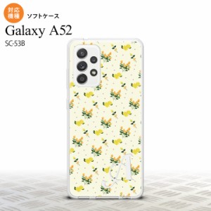 SC-53B Galaxy A52 スマホケース ソフトケース 花柄 バラ ドット 小 黄 +アルファベット メンズ レディース nk-sc53b-tp251i
