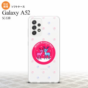 SC-53B Galaxy A52 スマホケース ソフトケース トナカイ ワッペン ピンク メンズ レディース nk-sc53b-tp621