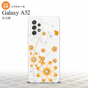 SC-53B Galaxy A52 スマホケース ソフトケース 花柄 ガーベラ オレンジ メンズ レディース nk-sc53b-tp801