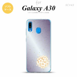 SCV43 Galaxy A30 SCV43 スマホケース ソフト カバー 和柄 サクラ 紫 nk-scv43-tp1274