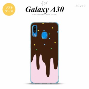 SCV43 Galaxy A30 SCV43 スマホケース ソフト カバー アイス ピンク nk-scv43-tp347