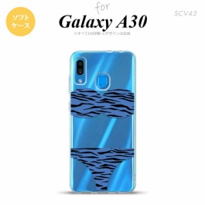 SCV43 Galaxy A30 SCV43 スマホケース ソフト カバー 虎柄パンツ 青 nk-scv43-tp571