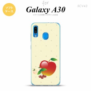 SCV43 Galaxy A30 SCV43 スマホケース ソフト カバー フルーツ アップル 赤 nk-scv43-tp651