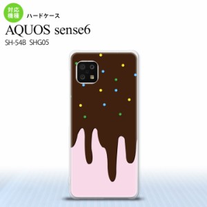 SH-54B SHG05 AQUOS sense6 スマホケース ハードケース アイス ピンク メンズ レディース nk-sens6-347