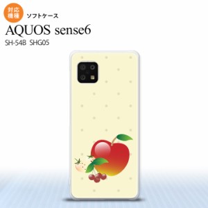 SH-54B SHG05 AQUOS sense6 スマホケース ソフトケース フルーツ アップル 赤 メンズ レディース nk-sens6-tp651