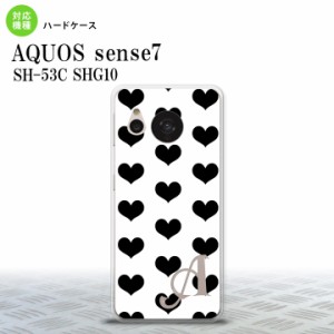 sense7 sense7 スマホケース 背面ケース ハードケース ハート A 白 黒 +アルファベット 2022年 11月発売 nk-sens7-115i