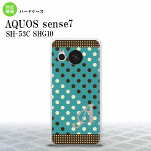 sense7 sense7 スマホケース 背面ケース ハードケース ドット 水玉 C 青緑 茶 +アルファベット 2022年 11月発売 nk-sens7-1654i