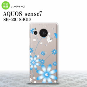 sense7 sense7 スマホケース 背面ケース ハードケース 花柄 ガーベラ 水色 2022年 11月発売 nk-sens7-802