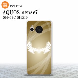 sense7 sense7 スマホケース 背面ケースソフトケース 翼 光 ゴールド風 2022年 11月発売 nk-sens7-tp462