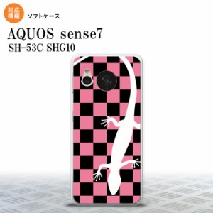 sense7 sense7 スマホケース 背面ケースソフトケース トカゲ 市松 ピンク 2022年 11月発売 nk-sens7-tp863