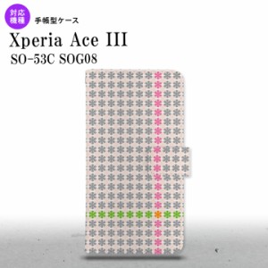 SO-53C SOG08 ワイモバイル Xperia Ace III 手帳型スマホケース カバー 花十時 ふんわり  nk-004s-so53c-dr1354