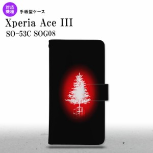 SO-53C SOG08 ワイモバイル Xperia Ace III 手帳型スマホケース カバー ツリー 赤  nk-004s-so53c-dr625