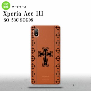 SO-53C SOG08 ワイモバイル Xperia Ace III スマホケース 背面ケース ハードケース ゴシック クリア 黒 2022年 6月発売 nk-so53c-1005