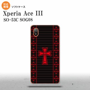 SO-53C SOG08 ワイモバイル Xperia Ace III スマホケース 背面ケースソフトケース ゴシック 黒 赤 2022年 6月発売 nk-so53c-tp1010