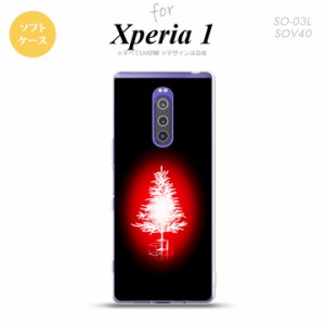 SO-03L SOV40 901SO Xperia 1 スマホケース ソフトカバー ツリー 赤 nk-xp1-tp625