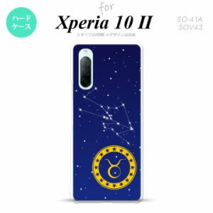 Xperia10 II スマホケース 背面カバー ストラップホール有 ハードケース 星座 おうし座 nk-xp102-842