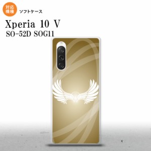 Xperia10V Xperia10V スマホケース 背面ケースソフトケース 翼 光 ゴールド風 2023年 7月発売 nk-xp105-tp462