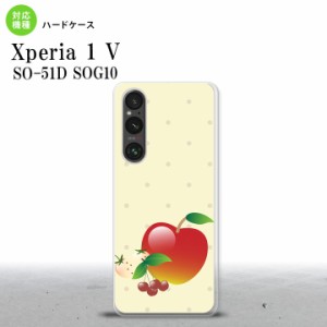 Xperia 1V Xperia 1V スマホケース 背面ケース ハードケース フルーツ アップル 赤 2023年 6月発売 nk-xp15-651