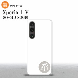 Xperia 1V Xperia 1V スマホケース 背面ケースソフトケース 梵字 タラーク 白 2023年 6月発売 nk-xp15-tp589