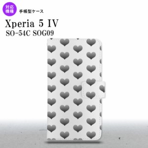 Xperia 5IV Xperia5IV 手帳型スマホケース カバー ハート グレー 2022年 10月発売 nk-004s-xp54-dr016