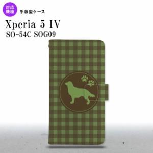 Xperia 5IV Xperia5IV 手帳型スマホケース カバー 犬 ゴールデン レトリバー 緑 2022年 10月発売 nk-004s-xp54-dr812