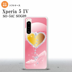 Xperia 5IV Xperia5IV スマホケース 背面ケースソフトケース ハート ガラスの靴 ピンク 2022年 10月発売 nk-xp54-tp237