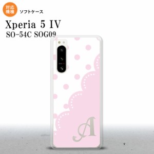 Xperia 5IV Xperia5IV スマホケース 背面ケースソフトケース ドット レース A ピンク +アルファベット 2022年 10月発売 nk-xp54-tp346i