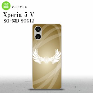 Xperia 5V Xperia 5V スマホケース 背面ケース ハードケース 翼 光 ゴールド風 2023年 10月発売 nk-xp55-462